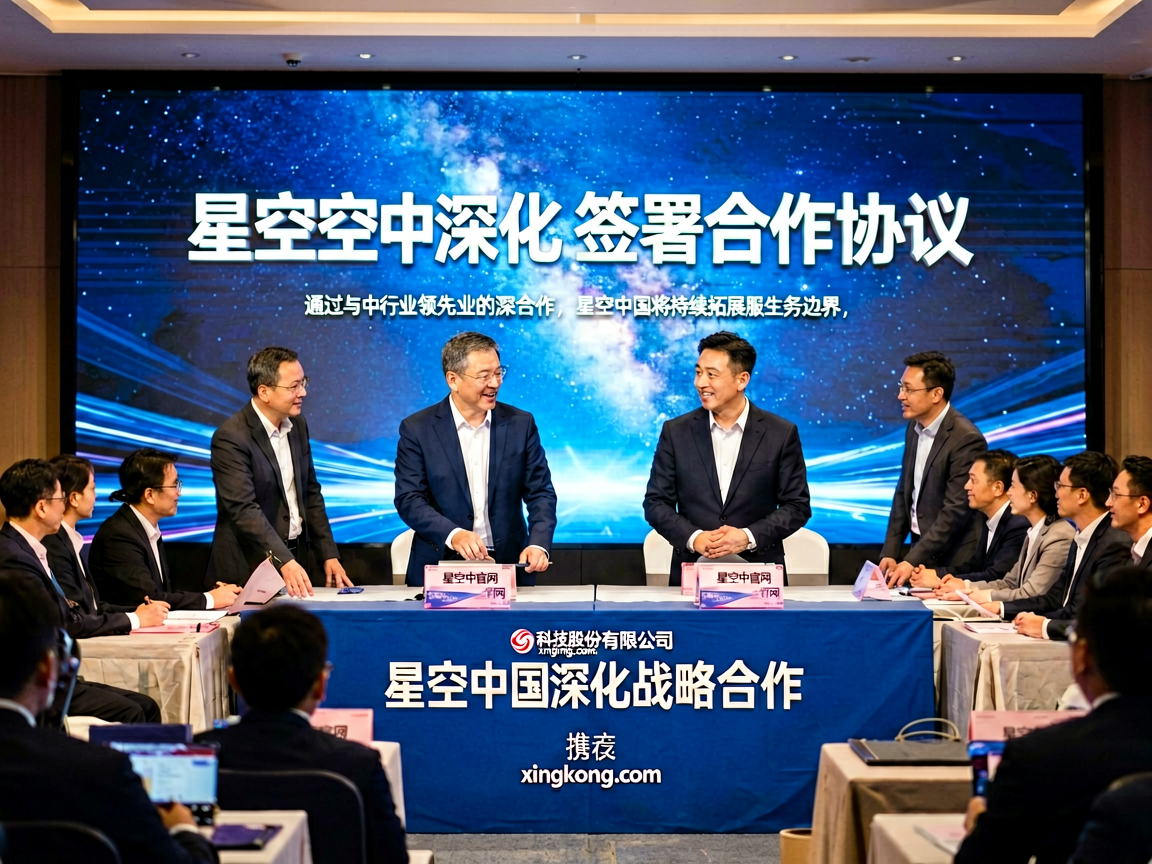 星空中国与战略合作伙伴签署合作协议的签约仪式现场